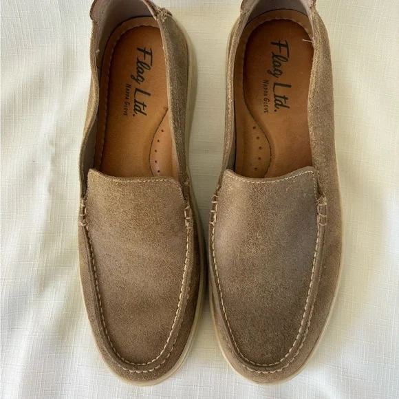 Flag Ltd‎ Nappa Glove Shoes Mens Size 9 Tan Leather Penny Loafers Slip On Flag LTD. Men main image 2
